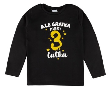 BLUZKA URODZINY ALE GRATKA MAM TRZY 3 LATKA 98