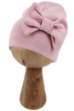 ДЕТСКАЯ ВЕСЕННЯЯ ОДНОСЛОЙНАЯ ШАПКА С БАНТОМ