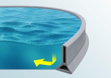 Барьер для душевого порога Водяная плотина 300см / 3м 50х30мм - СЕРЫЙ