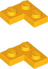 LEGO 2420 Płytka 2x2 Narożna Jasny Pomarańczowy 2 szt. 6099714