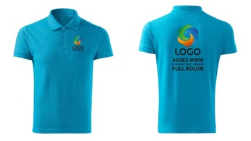 Koszulka robocza polo z nadrukiem logo kolor