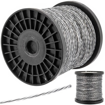 ŻYŁKA KOSY WZMACNIANA Z DRUTEM 3,0MM 100M ZBROJONA