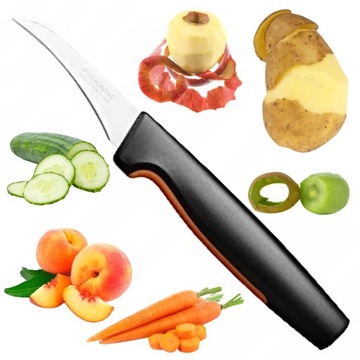 Nóż do obierania skrobania zagięty nożyk FISKARS