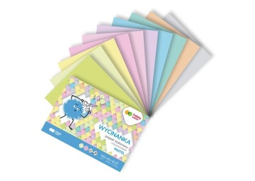 Blok Wycinanka Pastel A5 10 ark 100g Happy Color zeszyt papierów kolorowych