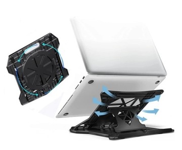 ПОРТАТИВНЫЙ СТОЛИК-ОХЛАЖДАЮЩАЯ ПОДСТАВКА ДЛЯ НОУТБУКА И ТЕЛЕФОНА