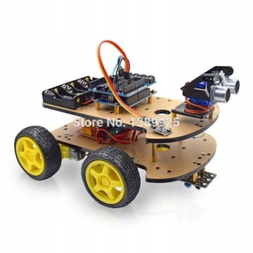 АВТОМОБИЛЬНЫЙ КОМПЛЕКТ РОБОТ ARDUINO UNO 4WD ULTRASONIC BLUETOOTH