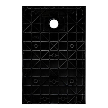 BRODZIK PRYSZNICOWY KAMIENNY PROSTOKĄTNY SLIM RIKO CZARNY 120x90 CM