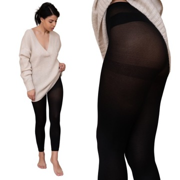 Mikrofibra LEGGINSY 50DEN damskie RAJSTOPOWE getry M