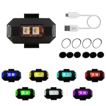 Универсальная светодиодная лампа для мотоцикла, велосипеда, дрона USB 7-k