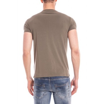 Męska Koszulka T-Shirt Armani Jeans Zielona Khaki Rower C6H01 R. M Oryginal