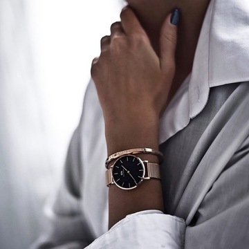 Zegarek damski DANIEL WELLINGTON na bransolecie modny na prezent
