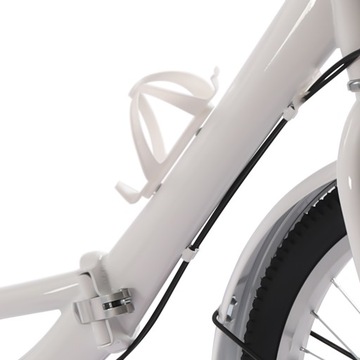 Белый 24-дюймовый складной трехколесный велосипед