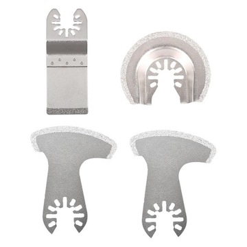 Осциллирующий многофункциональный инструмент из 4 предметов для удаления затирки и врезной резки металла.