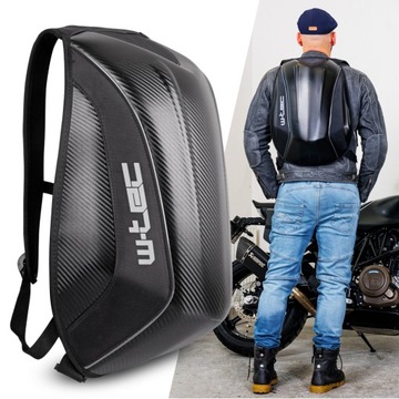 PLECAK MOTOCYKLOWY Z TWARDĄ SKORUPĄ W-TEC SHELLTER