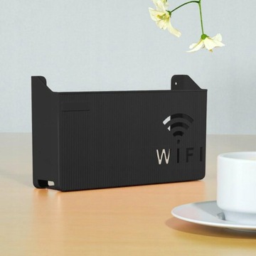 НАСТЕННЫЙ КРОНШТЕЙН КРЫШКА НАСТЕННОЙ ПОЛКИ ДЛЯ WIFI-ПЕРЕКЛЮЧАТЕЛЯ РОУТЕРА ЧЕРНАЯ AG986A