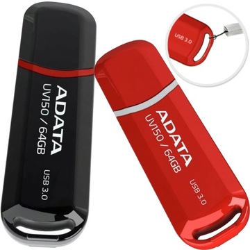 SZYBKI PENDRIVE ADATA 64GB UV150 USB 3.2 90Mb/s