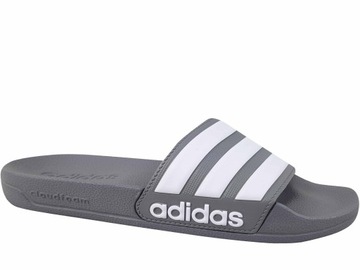 ADIDAS ADILETTE SHOWER KLAPKI PLAŻOWE BASEN SZARE