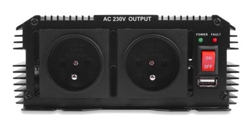 PRZETWORNICA NAPIĘCIA 24V 230V 800/1200W USB VOLT