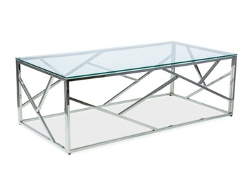 ŁAWA SZKLANA ESCADA A STAL STOLIK 120x60 SIGNAL