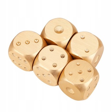 ИГРОВЫЕ КОСТИ В ДЕРЕВЯННОЙ КОРОБКЕ, 5 ШТ.