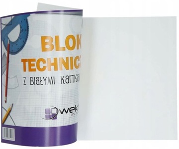 Blok TECHNICZNY Wektor Biały A4