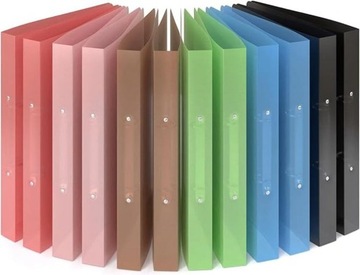 - 12 x segregator A4 - miękki, pastelowy, 2 pierścienie, tył 2 cm - B42063