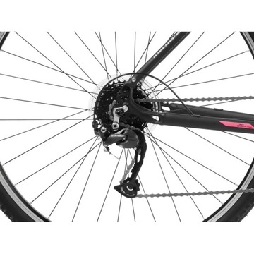 Кроссовый велосипед Romet Orkan 3 D Lite, черно-розовый L 2023 г.