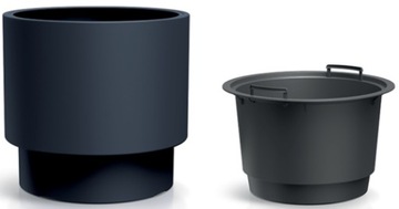 HEOS АНТРАЦИТОВЫЙ ЦВЕТОЧНЫЙ ГОРШОК КРЫШКА 40 СМ