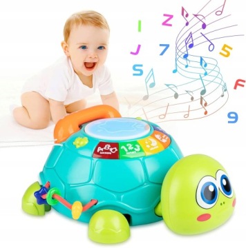 МУЗЫКАЛЬНАЯ ИГРУШКА ДЛЯ ДЕТЕЙ С ПОЛЗУЩЕЙ ЧЕРЕПАХОЙ