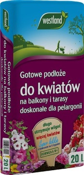 Ziemia podłoże do kwiatów balkony tarasy 20l