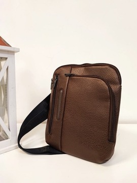 Pierre Cardin torba listonoszka męska brązowa z ki