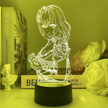 Genshin Impact 16-цветный светодиодный ночник из плексидо