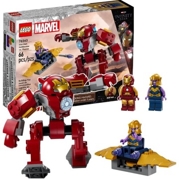 KLOCKI LEGO MARVEL HULKBUSTER VS THANOS 2 FIGURKI IRONMAN THANOS