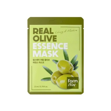 Maska w płachcie Farmstay Real Olive Essence Mask 23ml z Zieloną Oliwką