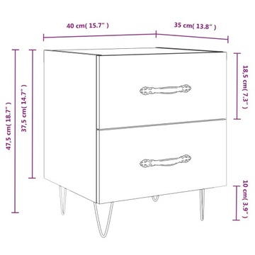 Тумбочка белая 40х35х47,5 см.