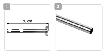 ДВОЙНОЙ МЕТАЛЛИЧЕСКИЙ КАРДИН 140 СМ 19+19 ММ LOFT 5 ЦВЕТОВ НА ВЫБОР