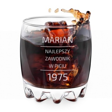 Szklanka do Whisky z Grawerem Prezent dla Faceta Chłopaka na Urodziny