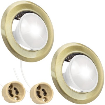 2x OPRAWKA SUFITOWA METALOWA + HALOGEN GU10
