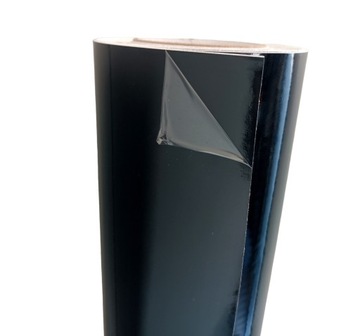 FOLIA CZARNA CZARNY POŁYSK 2m x 1,52m SAMOCHODOWA OKLEINA SAMOPRZYLEPNA