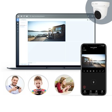 WiFi камера ZOOM НАРУЖНАЯ ВНУТРЕННЯЯ 3MP ВРАЩАЮЩИЙСЯ ИНТЕРКОМ IP66 IR