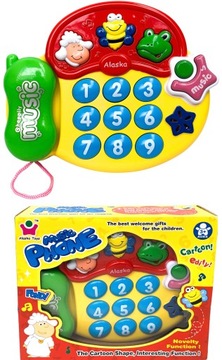 Grający telefonik dla dziecka telefon na baterie z dźwiękiem stacjonarny