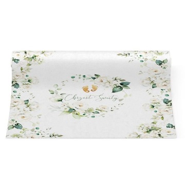 BIEŻNIK dekoracja stołu obrus na Chrzest 40cmx5m