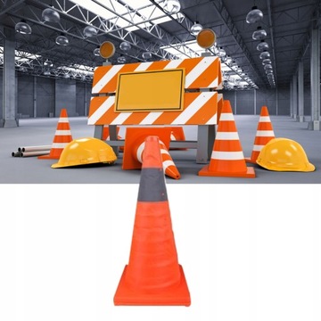 PACHOŁEK DROGOWY SKŁADANY 2 PASY ODBLASKOWE 45CM