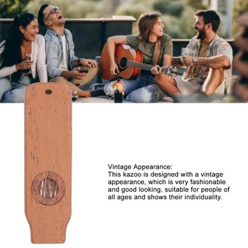 Kazoos Flute Компактный портативный казу из красного дерева Профессиональный казу на 26 персон