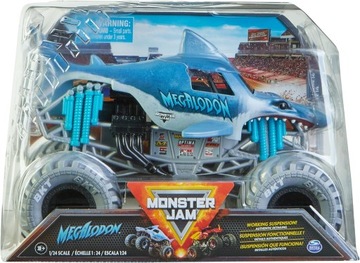 Monster Jam, Official Megalodon Monster Truck, Collector Die-Cast Vehicle,