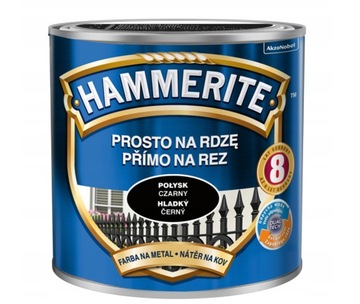 Hammerite Prosto na Rdzę Połysk Czarny 0,7L