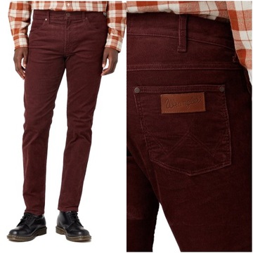 WRANGLER GREENSBORO MĘSKIE SPODNIE MATERIAŁOWE MATERIAŁ W36 L30