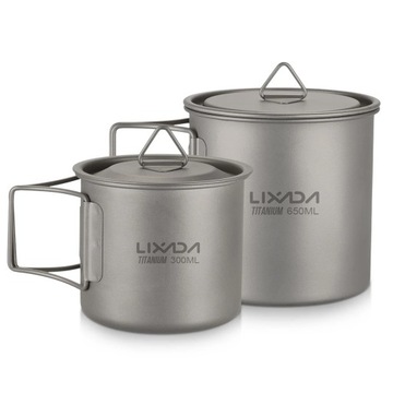 Kubek tytanowy 300 ml + kubek tytanowy 650 ml