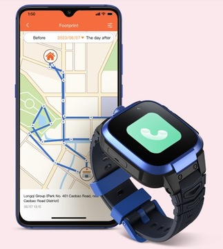 Детские умные часы Mibro Z3 4G с GPS, синие