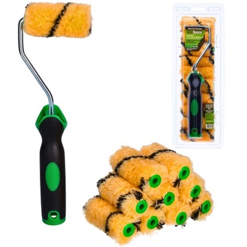 Wałek Wkład 7cm Malarski ORANGE ZESTAW WAŁKÓW MALARSKICH 10SZT + rączka 2K